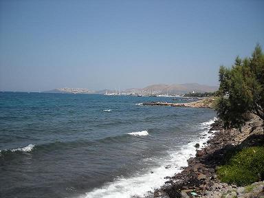 Mooie zeezicht en zicht op diverse eilanden, Bodrum