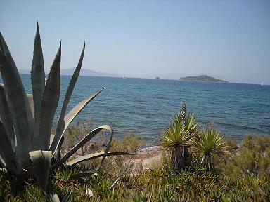 Mooie zeezicht en zicht op diverse eilanden, Bodrum