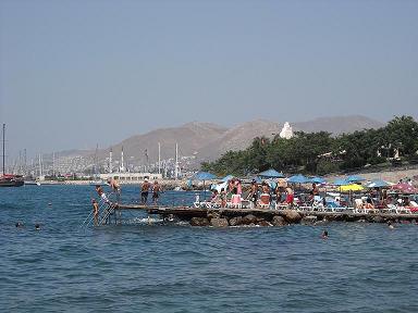 Mooie zeezicht en zicht op diverse eilanden, Bodrum