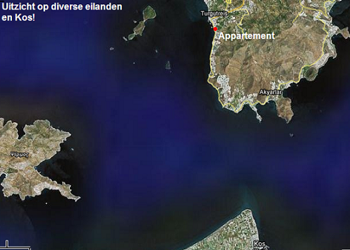 Het griekse eiland Kos is op 8 km. van het appartement